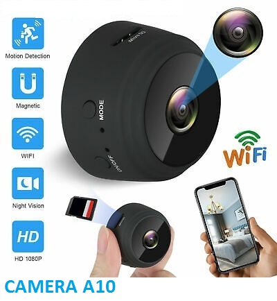Camera wifi giám sát A9 6 đèn led Full HD - hồng ngoại quay đêm - tích hợp pin