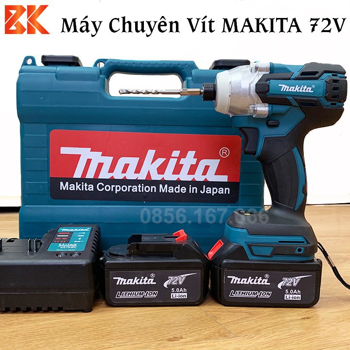 Máy bắt vít chuyên dụng 72v– máy bắn vít máy vặn vít 72v – không chổi than pin chuẩn 10 cell máy khoan 72v