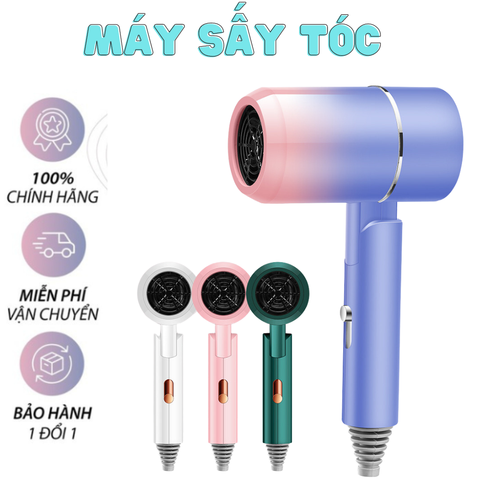 Máy sấy tóc 2 chiều nóng lạnh công suất 2200W, Công nghệ Nano bảo vệ tóc hư tổn, Máy sấy tóc công suất cao, Máy sấy tóc du lịch