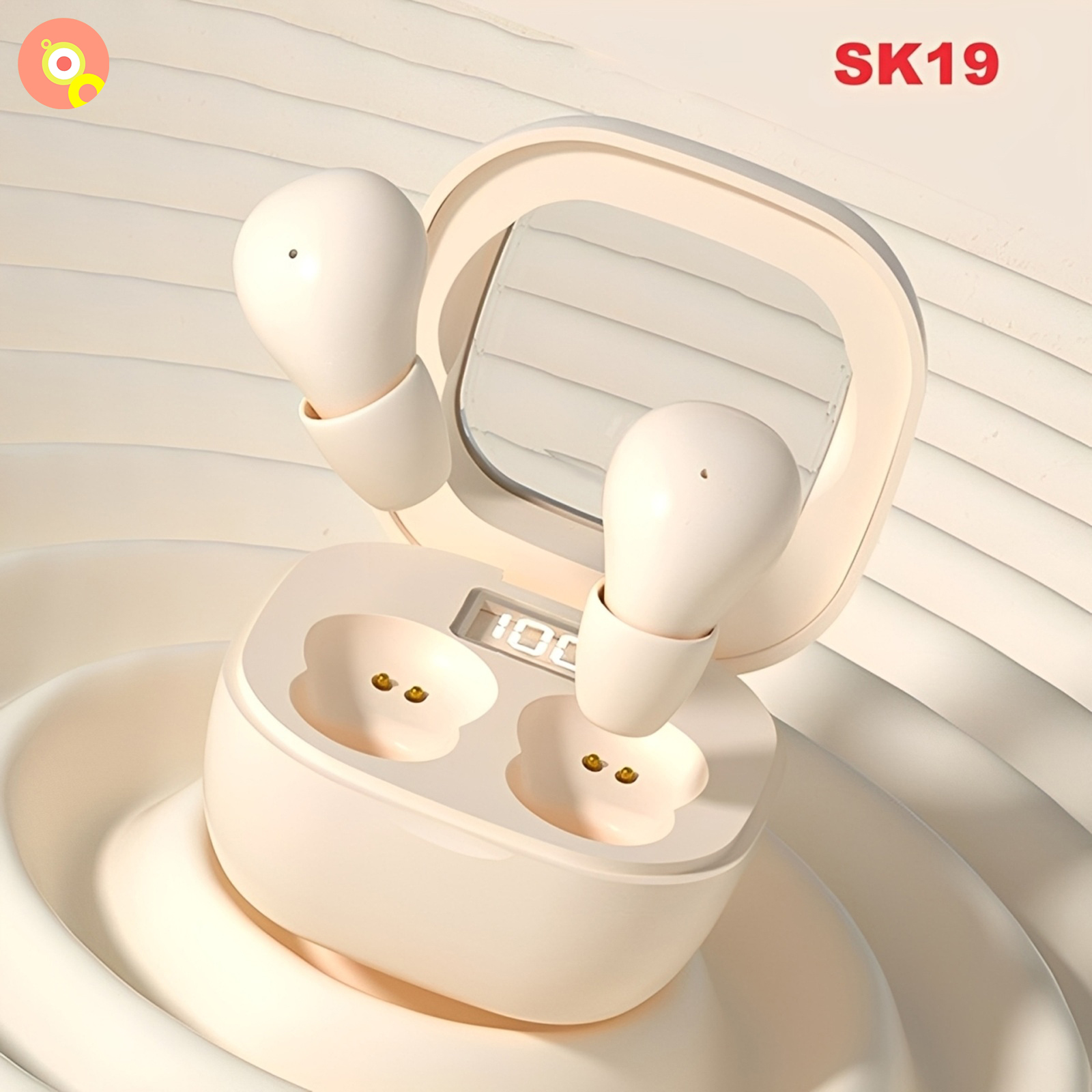 Tai Nghe Mini Bluetooth 5.3 SK19 Tích Hợp Micro Đàm Thoại To Rõ, Âm Thanh HIFI Cao Cấp Giá  155,820 Đồng*Miễn phí vận chuyển