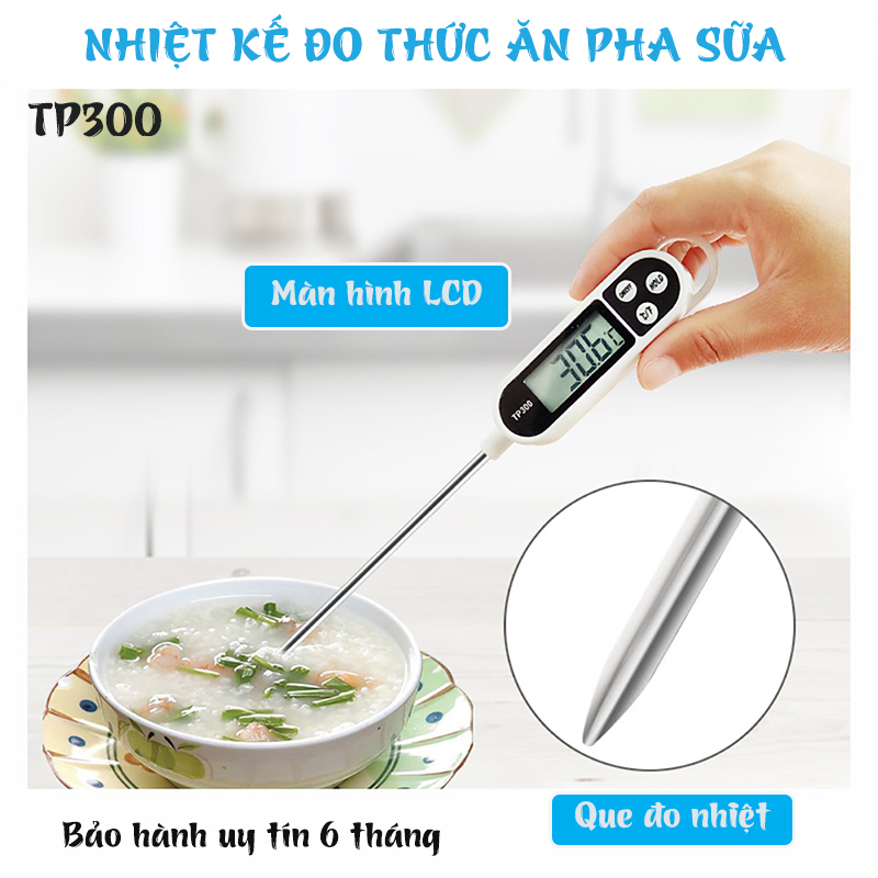 Nhiệt Kế Điện Tử Đo Nhiệt Độ Đồ Uống, Sữa, Cà Phê, Thực Phẩm Và Đồ Nướng BBQ Rất Tiện Lợi, Nhanh Chóng Và Chính Xác Hiển Thị Kết Quả Màn Hình LCD, Bảo Hành Uy Tín 6 Tháng