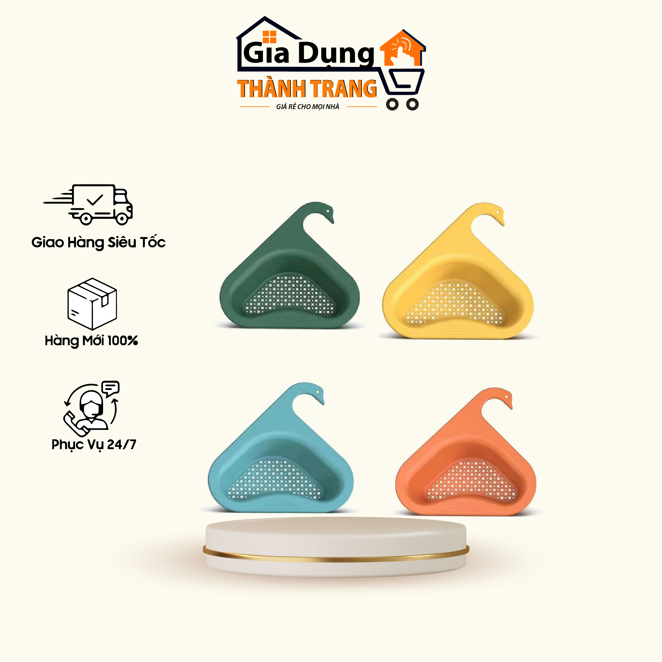 Rổ lọc rác bồn rửa chén chặn thức ăn thừa để dụng cụ rửa bát đa năng tiện lợi - Rổ Lọc Rác Hình Thiên Nga