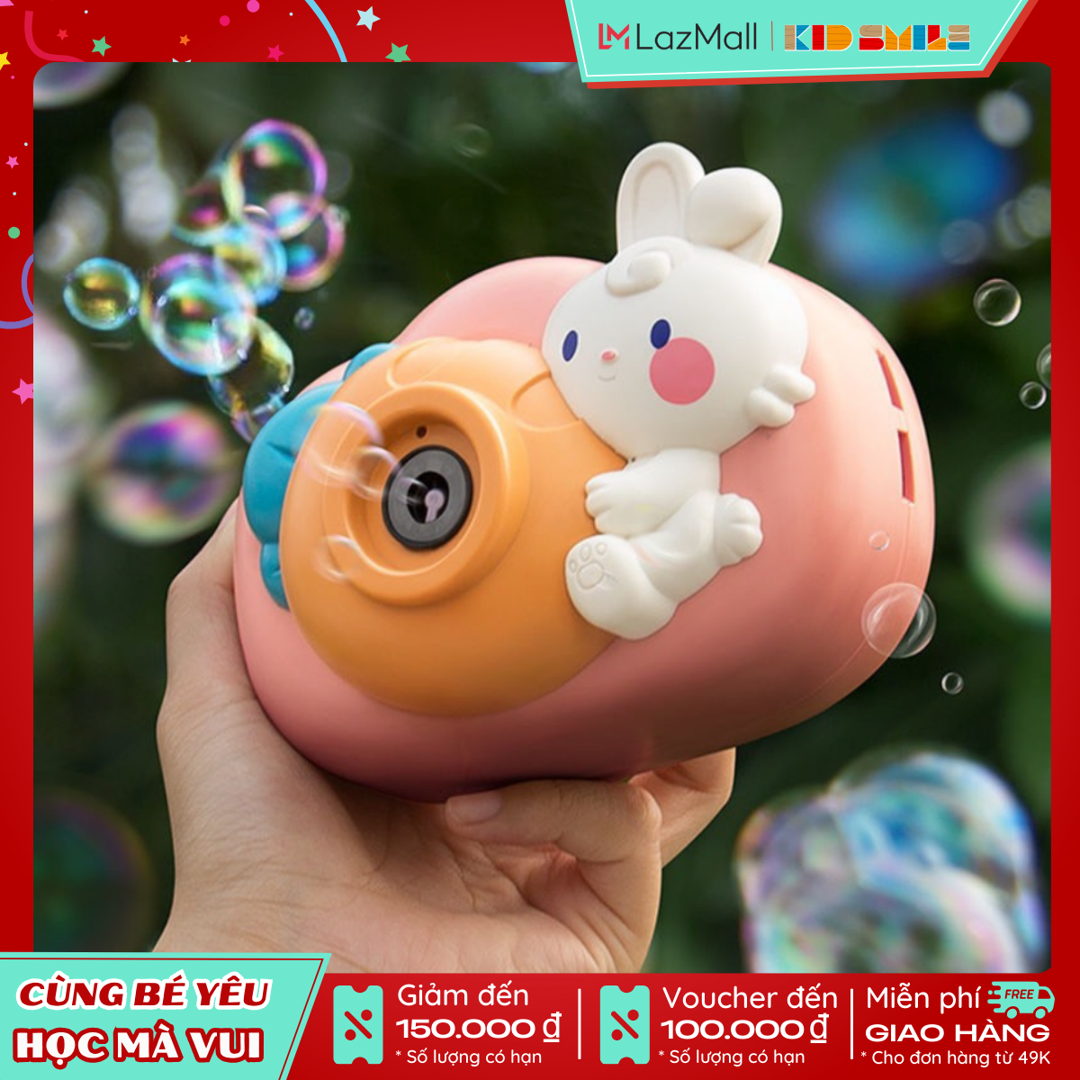 Đồ chơi trẻ em mùa hè máy ảnh bắn bong bóng tự động chạy bằng pin hình mèo siêu dễ thương nhựa ABS cao cấp