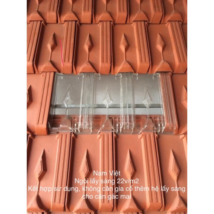 Ngói lấy sáng 22 viên/m² , ngói đỏ, hạ long, đất việt, viglacera