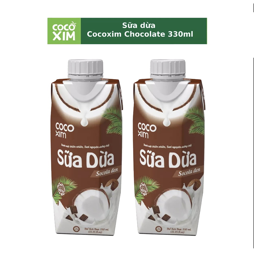 6 hộp 330ml sữa dừa socola đen cocoxim đóng hộp-pupstore