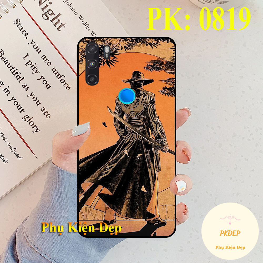 [HCM]Ốp lưng Vsmart Active 3 dẻo đen in hình võ sĩ samurai