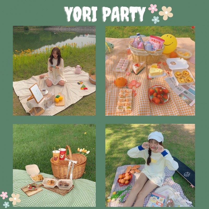 Thảm Picnic Chất Liệu Canvas Trang Trí Tiệc Sinh Nhật - Yori Party