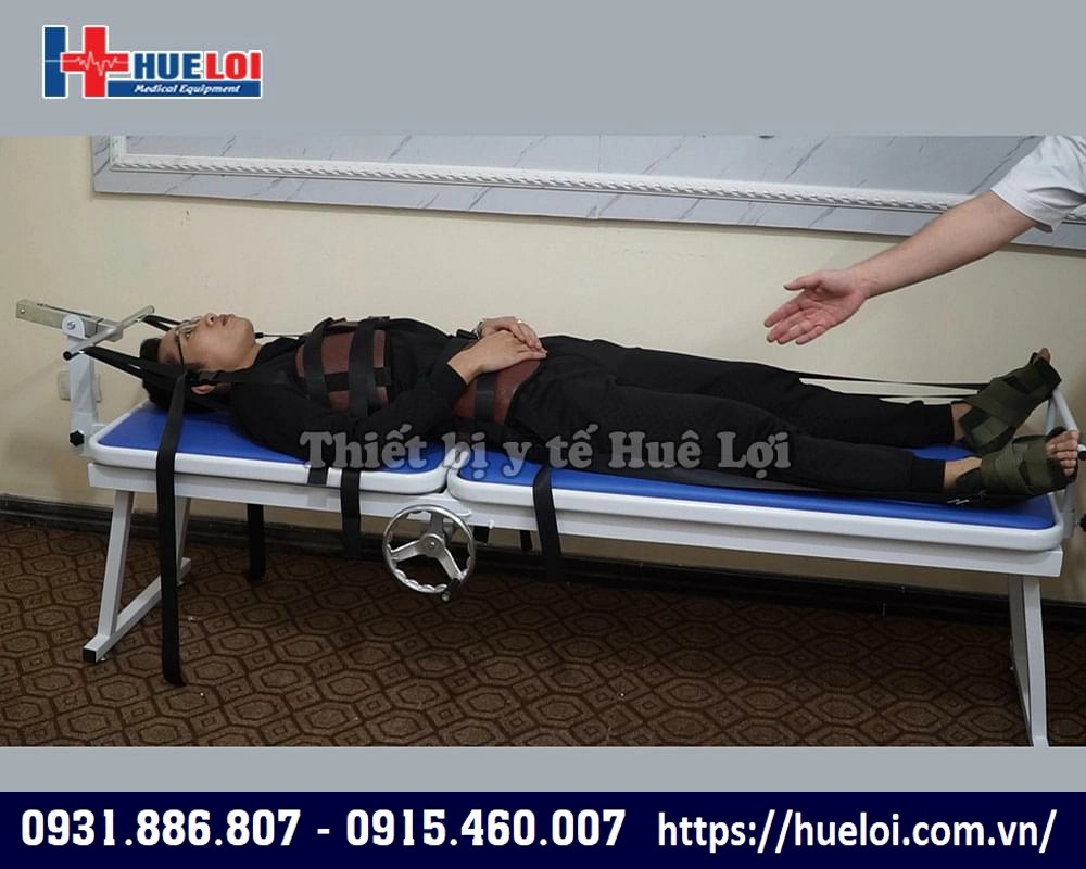 giường kéo giãn cột sống lưng cổ bằng cơ