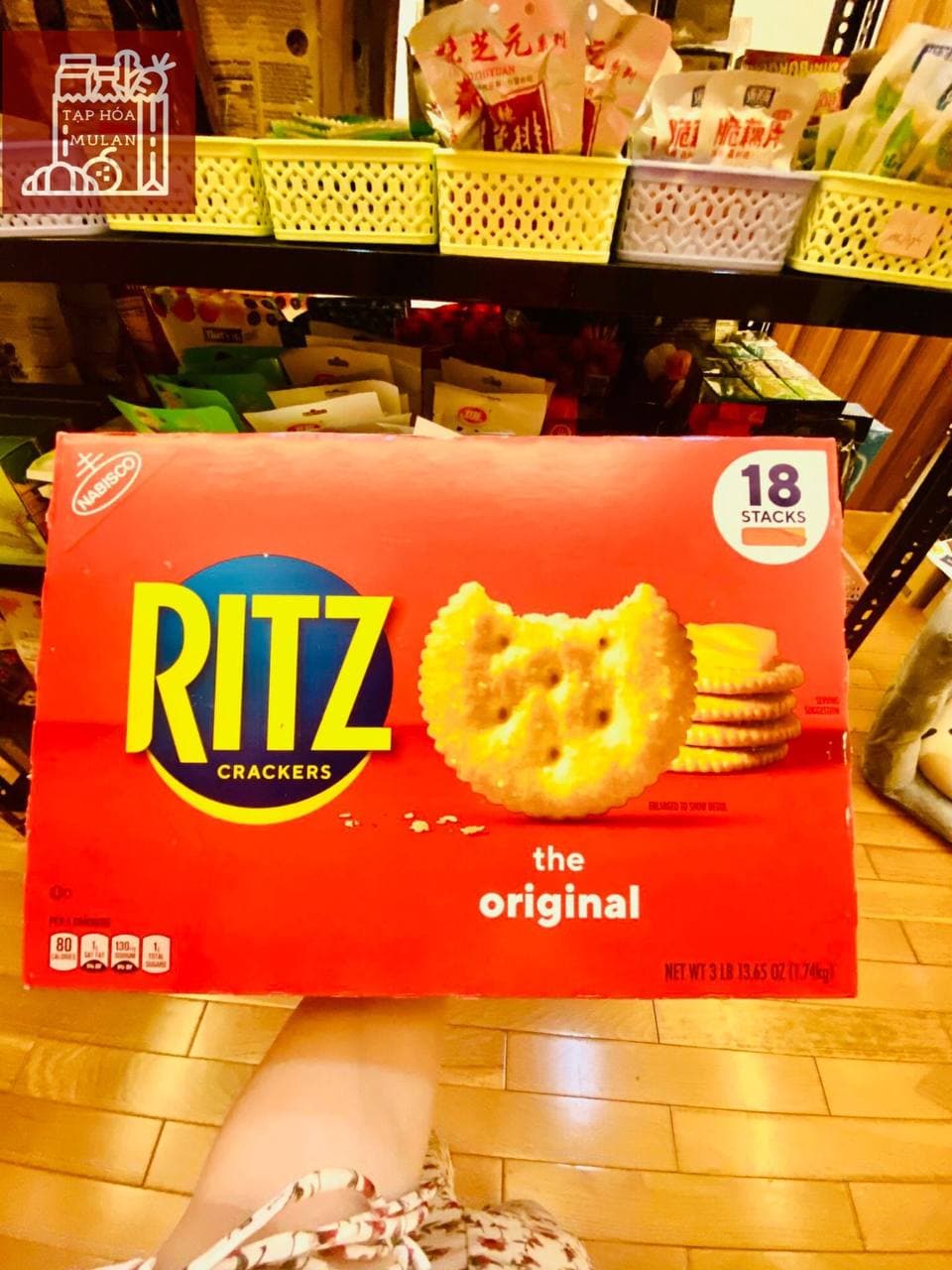 BÁNH QUY NABISCO RITZ CRACKERS Original - Thùng 1740g, 18 cây bánh Chuẩn MỸ