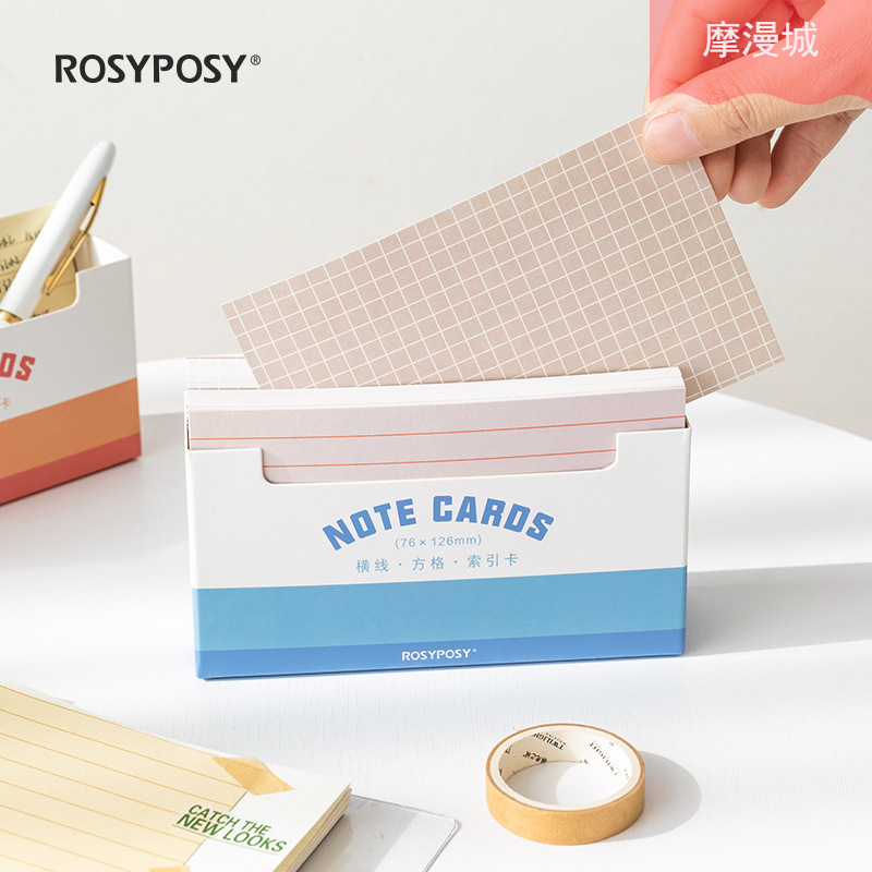 Set mix 40 tờ giấy note bìa cứng ghi chú 8 kiểu dáng retro trang trí sổ journal IT Stationery