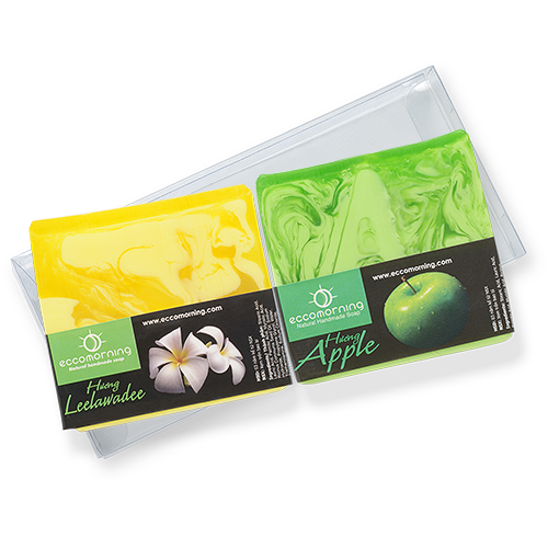 Hộp Quà 2 Xà Bông Thiên Nhiên Handmade eccomorning Hình Vuông - Soap Gift Set 2pcs