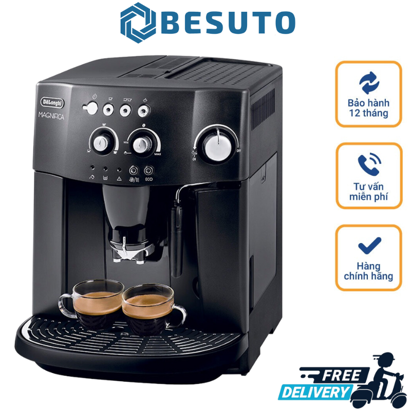Máy pha cà phê tự động delonghi esam4000.b, coffee machine, coffee maker, máy pha cafe, espresso, cappucino, máy pha cà phê tại nhà, máy pha cà phê văn phòng, 15 bar, dung tích 1.8l, nhập khẩu romania, bh 12 tháng