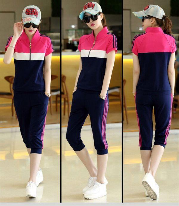 Bộ đồ thể thao nữ phối màu cao cấp