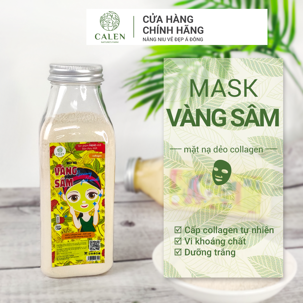 Bột mặt nạ dẻo collagen Vàng Sâm cao cấp-Dùng trong Spa Cao Cấp-Dưỡng Trắng Da,Cấp ẩm,Chống Lão Hóa,Ngừa Mụn