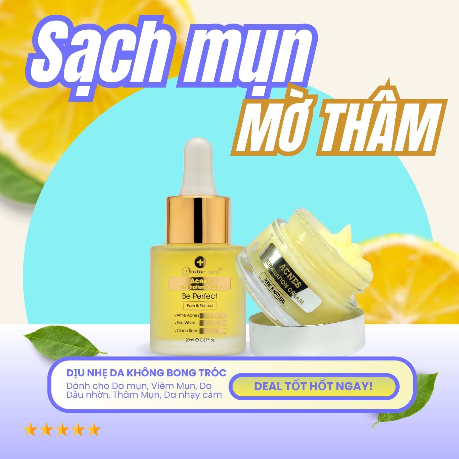 Bộ Đôi cải thiện tình trạng da Mụn ẩn ,Mụn đầu đen cho da dầu tuổi dậy thì Doctor Care