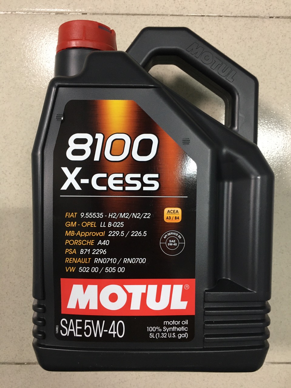 Nhớt ô tô motul 8100 x-cess 5w40 5l - dùng cho động cơ xăng và diesel