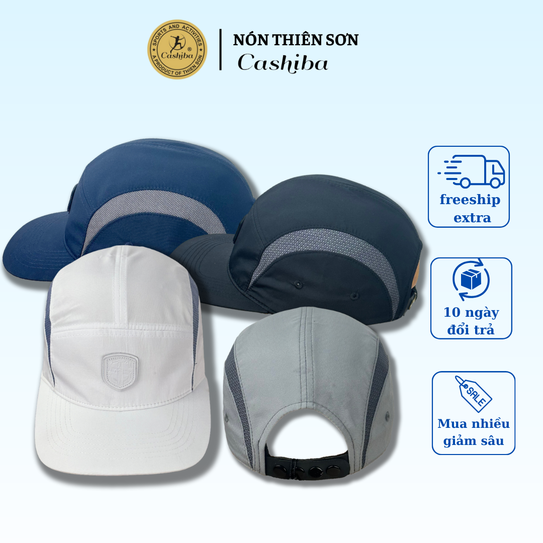 Nón snapback nam TS097 Thiên Sơn, mũ snapback form mềm, khoá nút bấm phối hoạ tiết