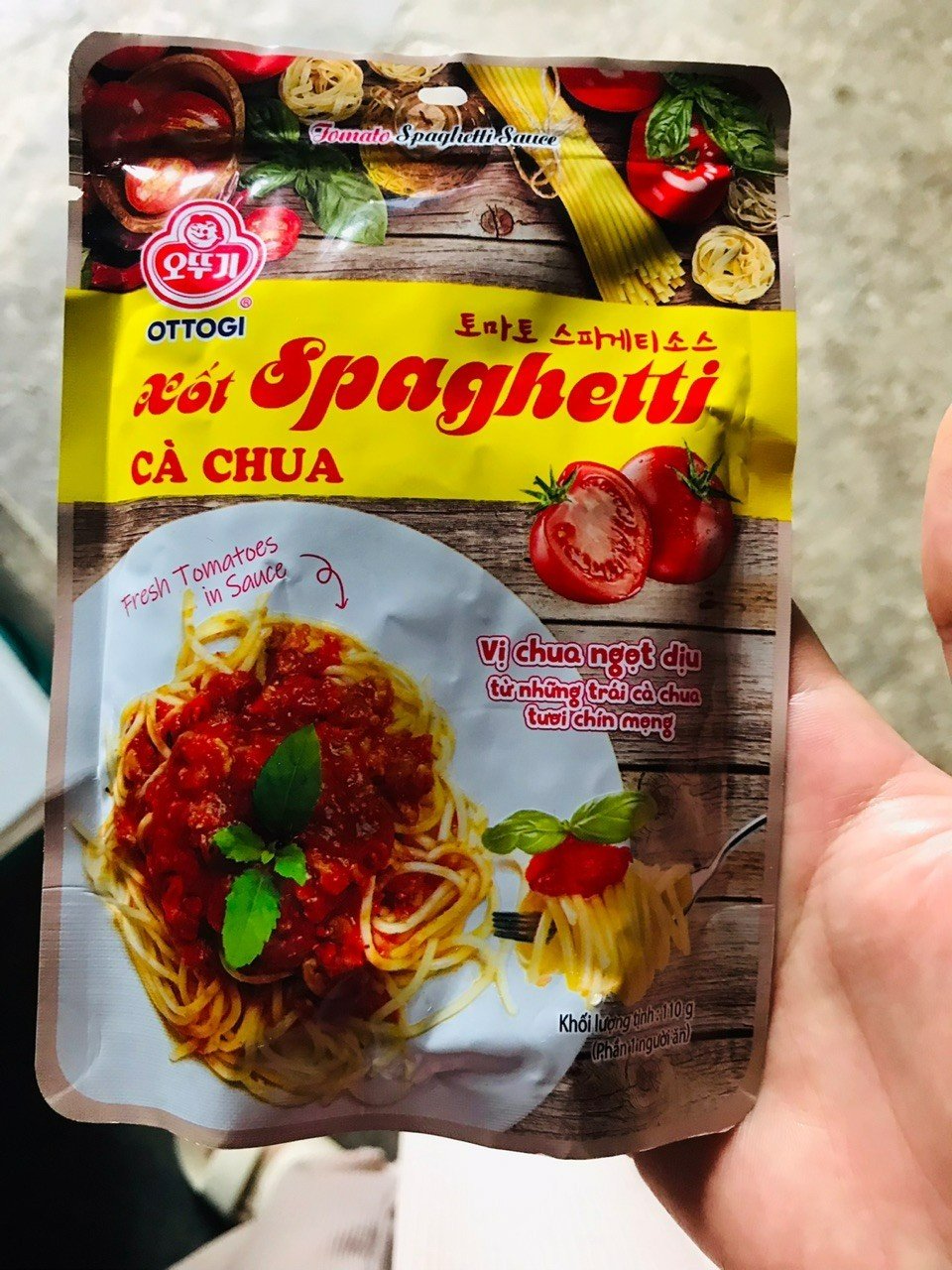 Xốt Spaghetti vị cà chua gói 110g_ Làm mì ý sốt thơm ngon