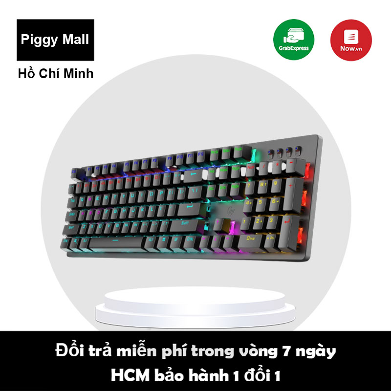 Bàn Phím Cơ Chính Hãng HP GK100F 104 Hợp Đèn Led Nhiều Màu kết hợp bàn phím chơi game có đèn nền 104 phím Led đẹp phù hợp cho PC và Laptop