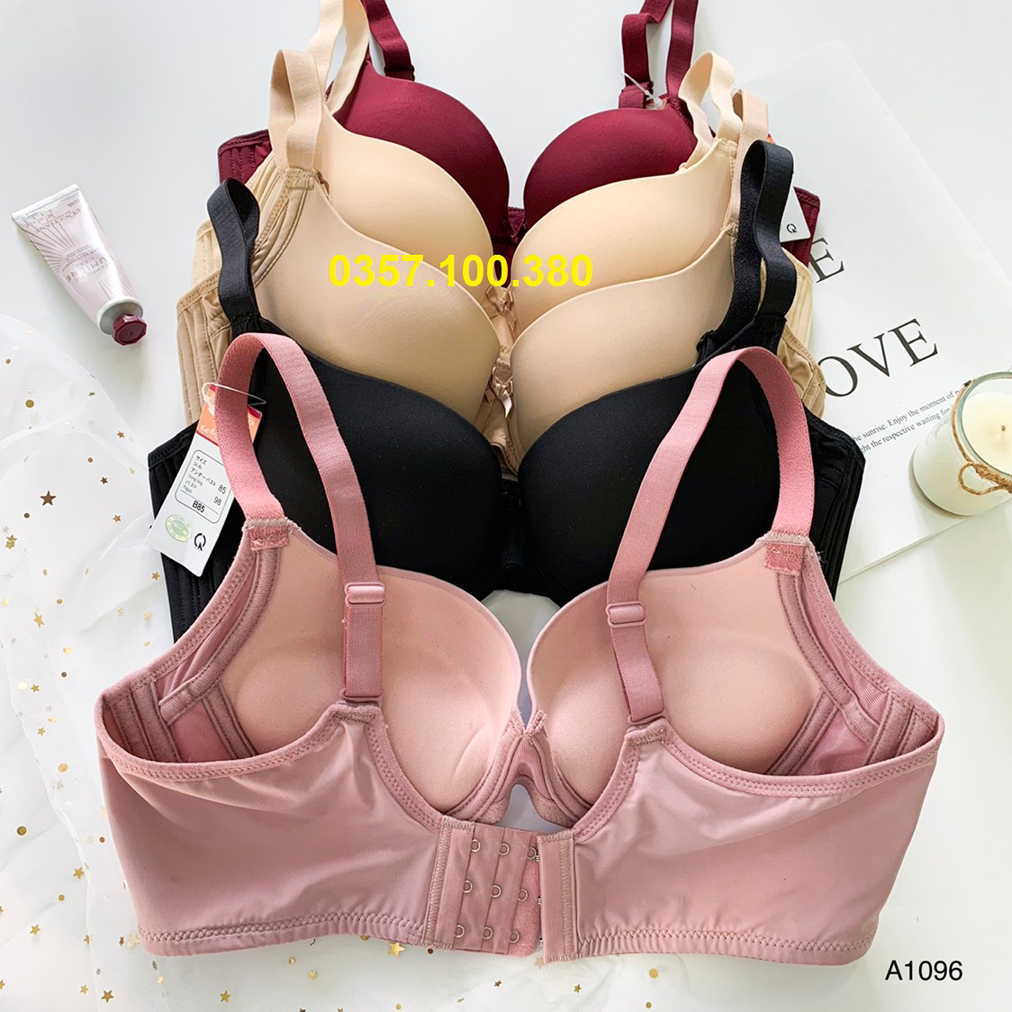 Áo ngực 3 móc mút dày siêu nâng Lovely1096