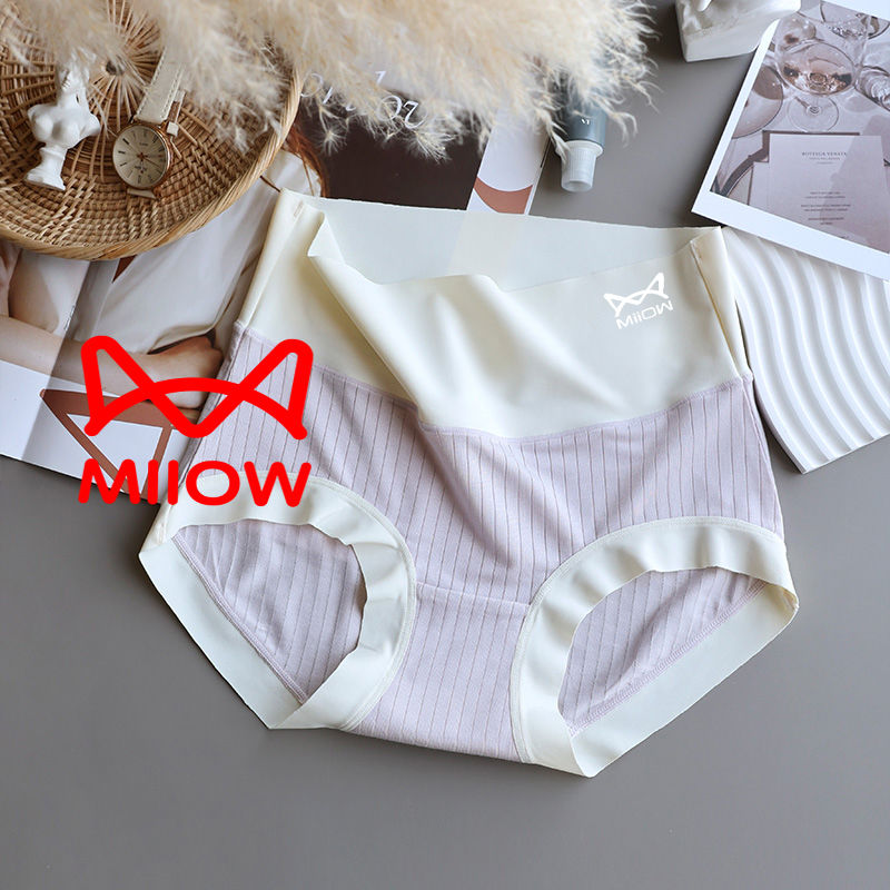 Quần Lót Phương Thức Cạp Cao Cho Mèo, Quần Lót Nữ Cotton, Kháng Khuẩn, Bụng, Sexy, Cô Gái Thuần Khiết, Quần Lót Liền Mạch