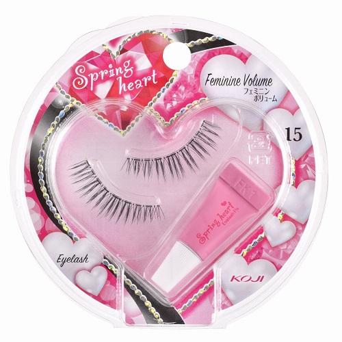 Set Lông mi giả + Keo dán Koji Spring Heart Eyelesh - Nhật Bản