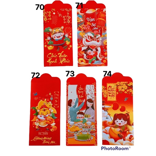 Set 100 bao lì xì tết cổ truyền
