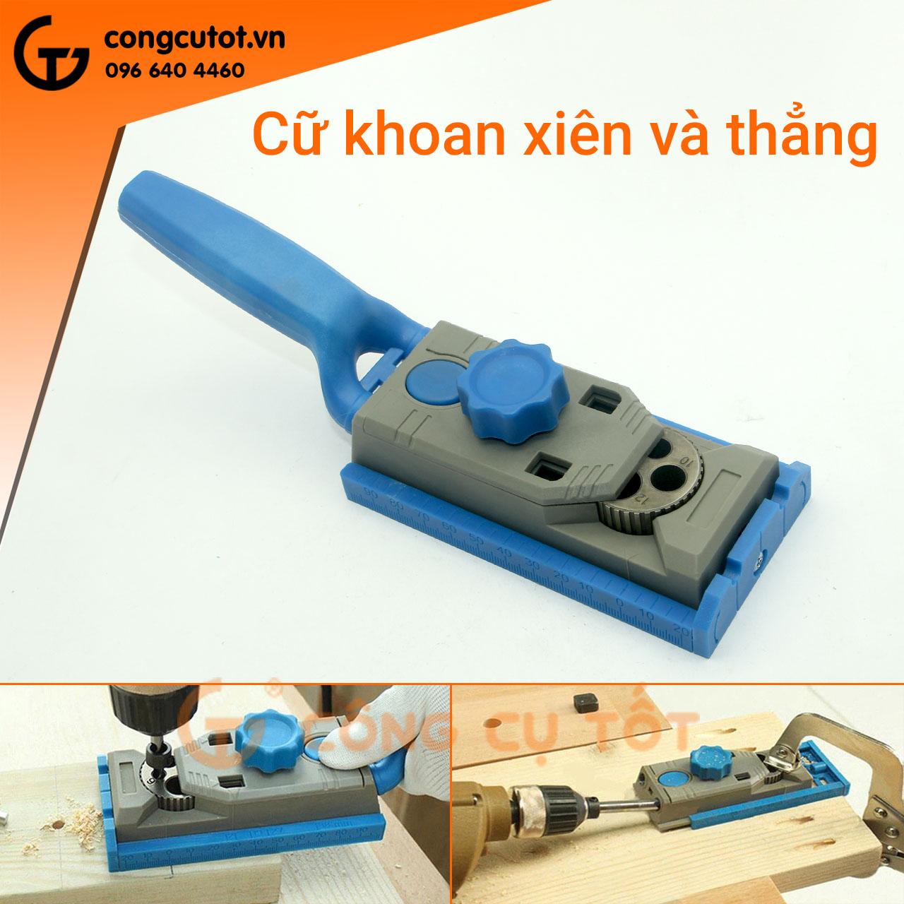 Bộ cữ khoan chéo, khoan xiên và khoan thẳng 10° 6-12mm đa năng bỏ túi