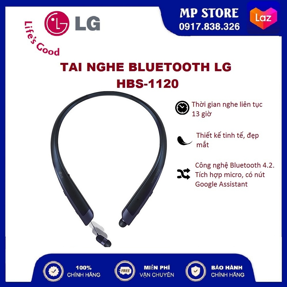 [FREESHIP] Tai nghe Bluetooth LG HBS 1120 - Màu đen