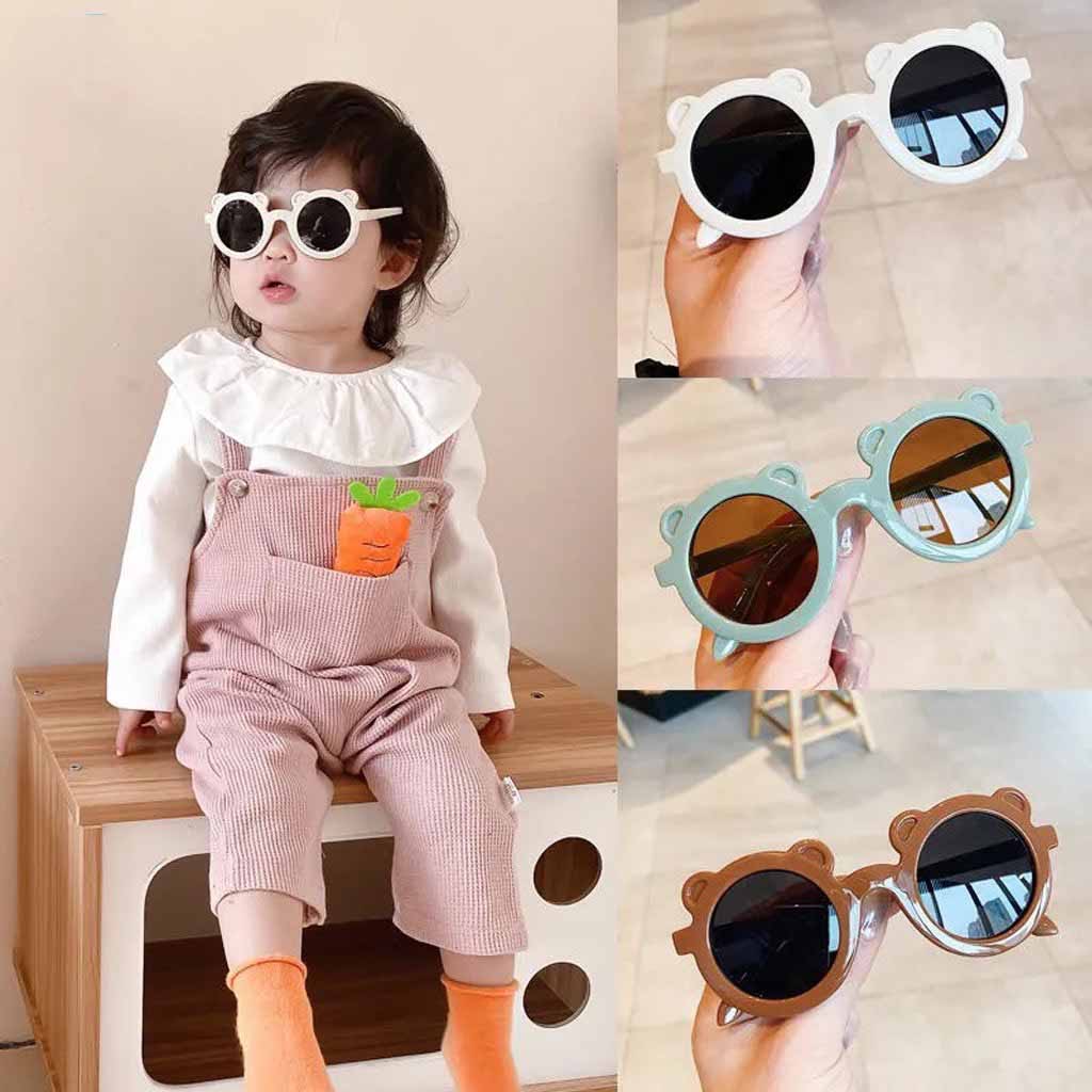 [MẪU MỚI] KÍNH MÁT GỌNG HÌNH GẤU CHỐNG TIA YV PHONG CÁCH HÀN QUỐC CHO BÉ SIÊU CUTE. VIDEO THẬT. YURI BABY SHOP