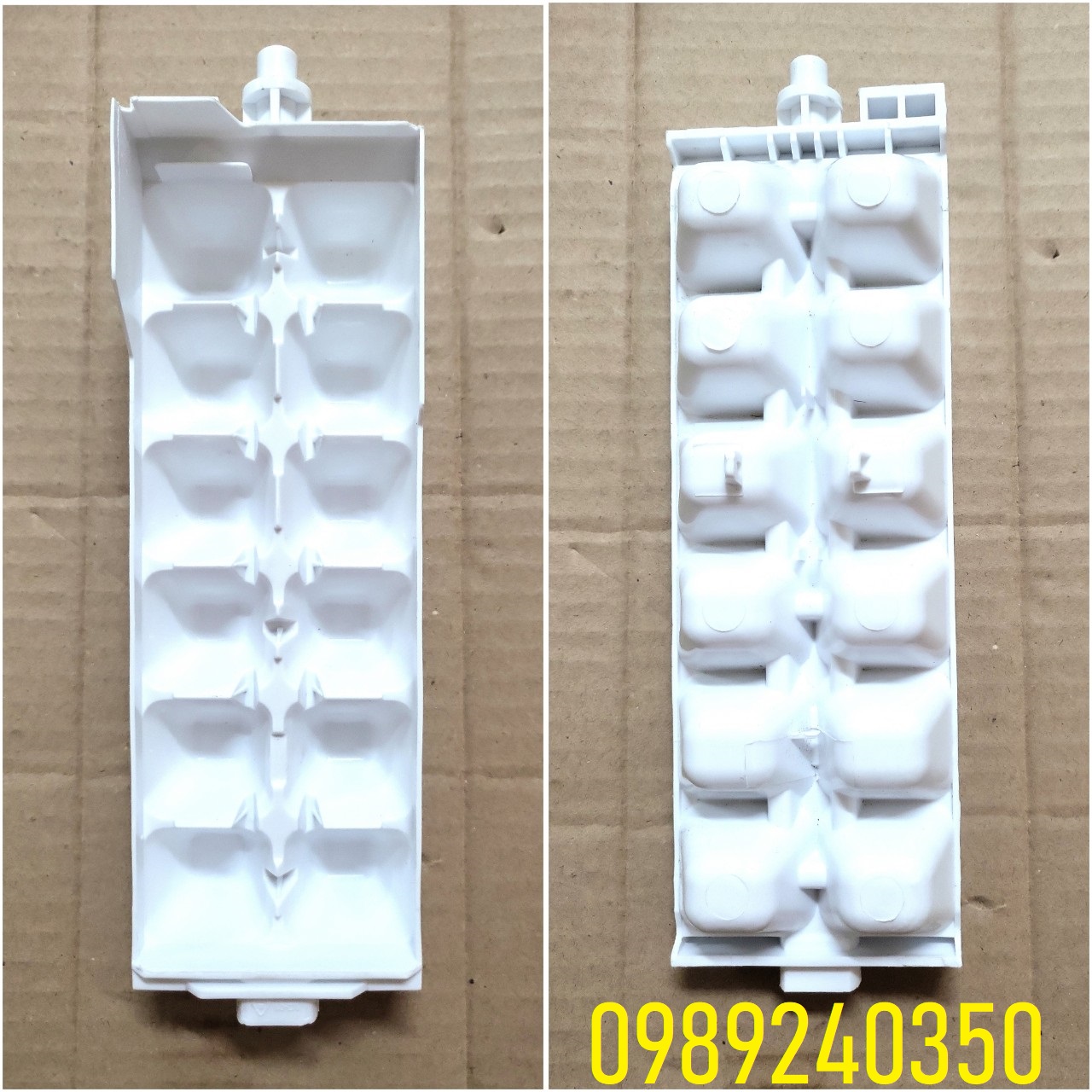 Khay đá rơi tủ lạnh Toshiba nội địa 12 viên, Khay làm đá xoay tủ lạnh chính hãng