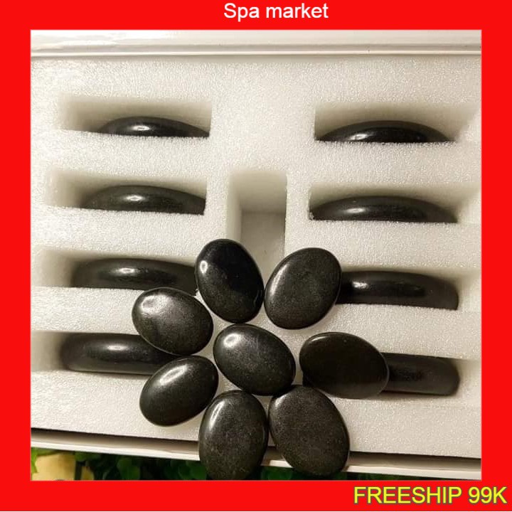 Đá nóng viên bé dùng massage mặt, massage chân