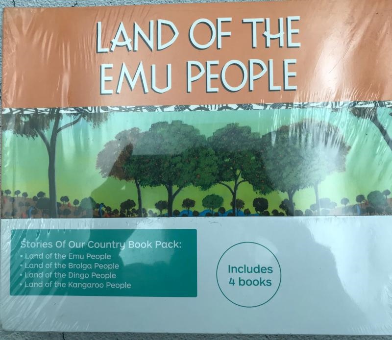 Genuine spot LAND OF THE EMU PEOPLE a set of four