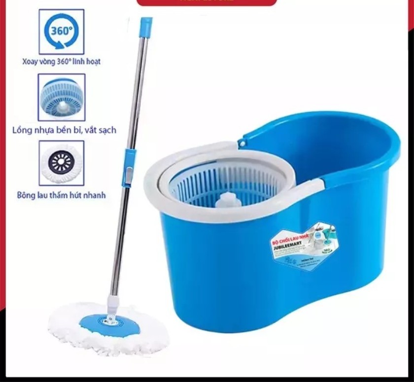 Thùng lau nhà tazu, bộ lau nhà 360 độ siêu bền