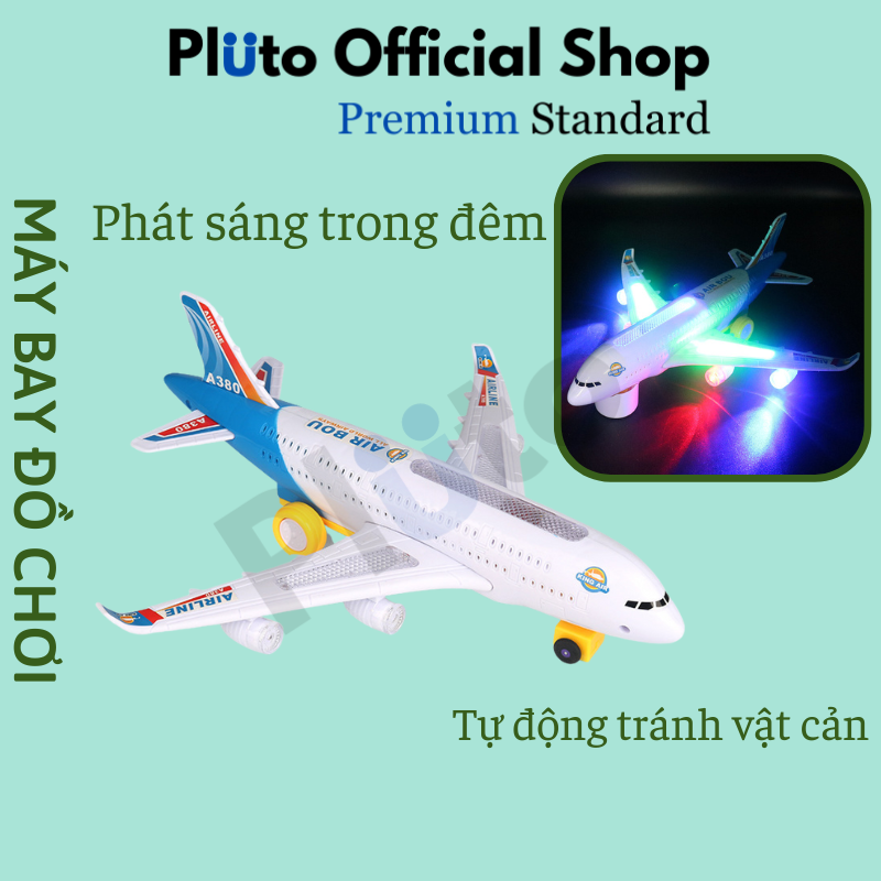 Máy bay đồ chơi trẻ em, máy bay mô hình có đèn và nhạc cho bé phát triển tư duy