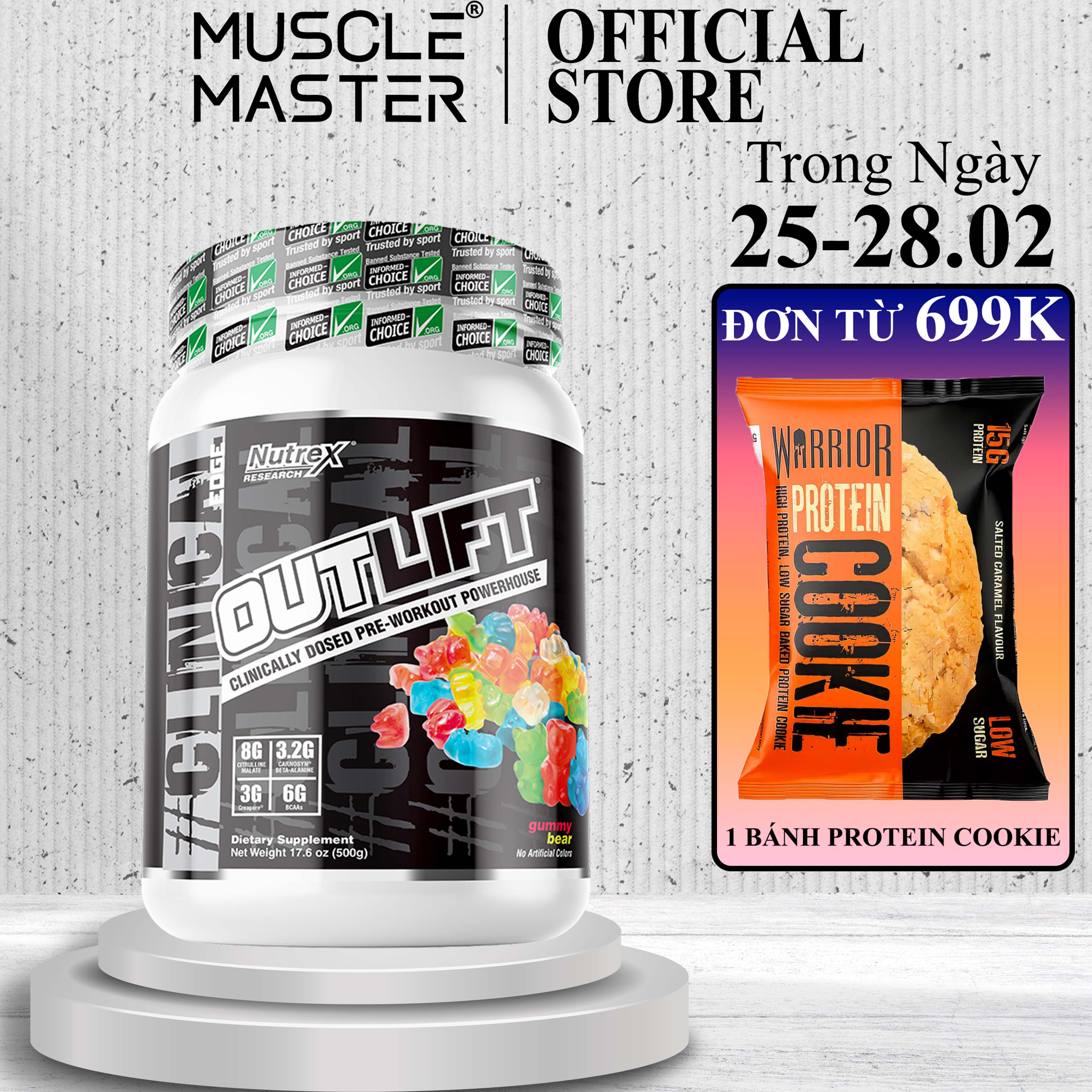 [HCM]Thực Phẩm Bổ Sung Tăng Sức Mạnh Nutrex Outlift 20 Lần Dùng