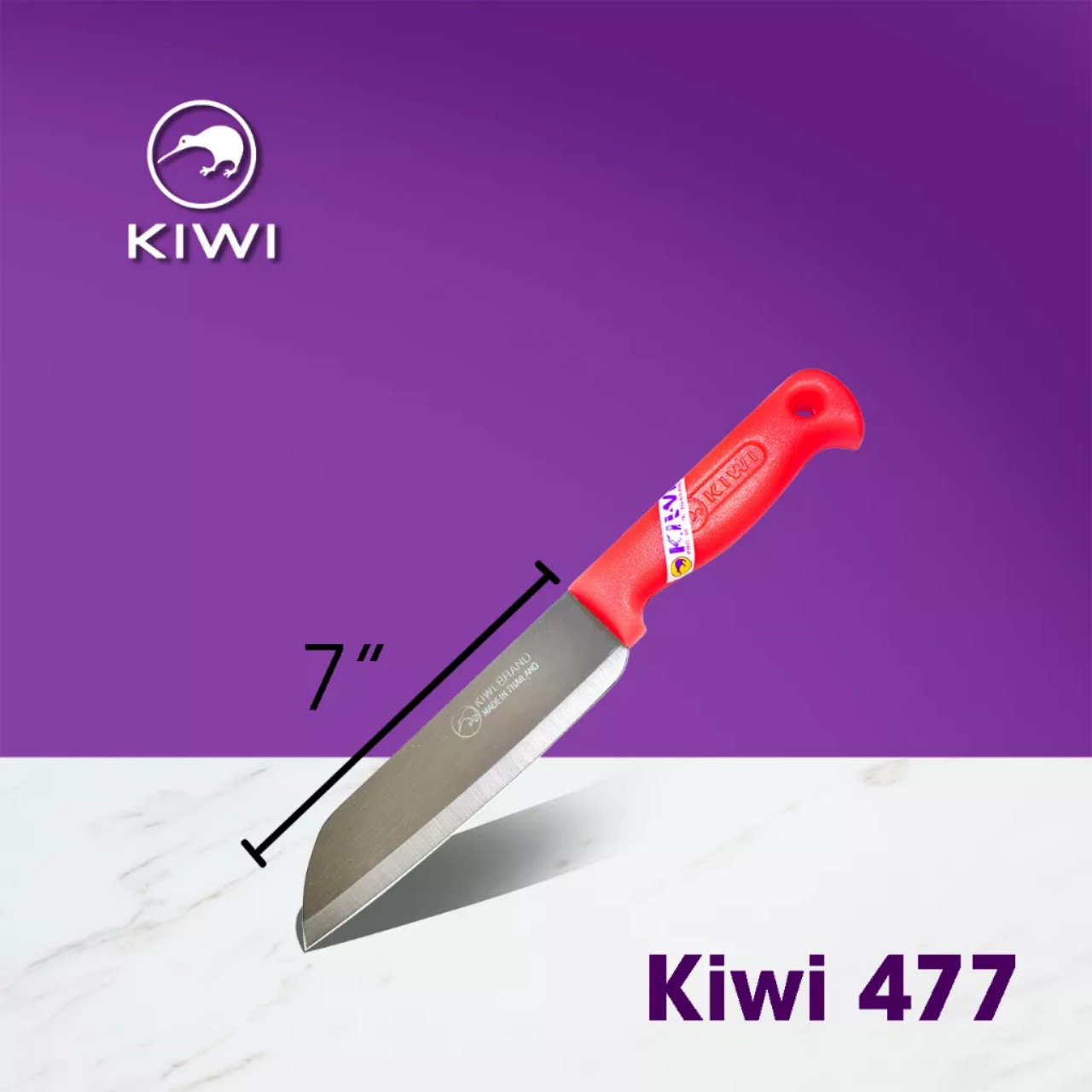 Dao nhà bếp kiwi 477 - 7in cán nhựa đỏ - r477 hàng nhập khẩu thái lan cao cấp