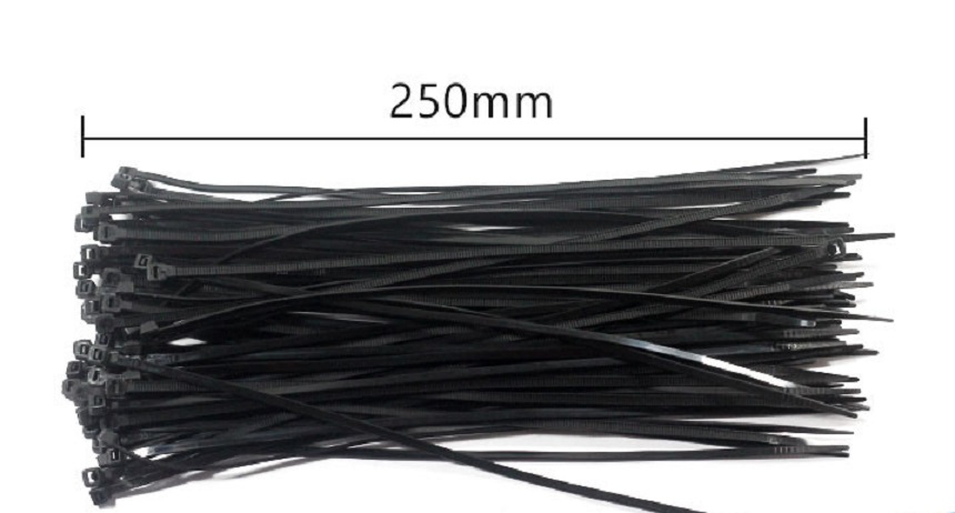 Dây Thít Đen 5X250mm ( Sợi dây rộng khoảng 4mm, gói 250 sợi  và gói 500 sợi)