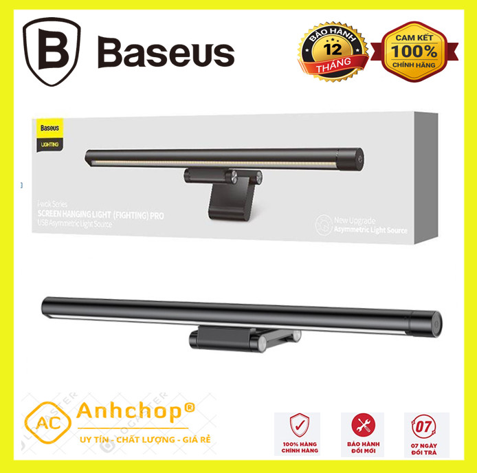 (Có bản Pro) Đèn treo màn hình bảo vệ mắt Baseus i-work, i work Pro  Series (USB Stepless Dimming Screen Hanging light) ❤