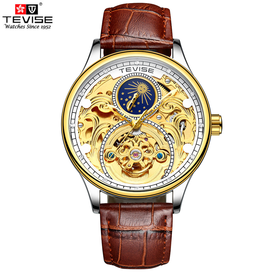 Đồng hồ Cơ Nam TEVISE  DEMETER  - Dây Da Cao Cấp  - Đồng hồ nam đẹp, Đồng hồ nam giá rẻ, Đồng hồ nam cao cấp, Đẹp,Sang trọng,Đẳng cấp, Bền, Giá Sốc, Đồng hồ Nam Dạ Quang, Đồng hồ nam chống nước, Cơ Tự động Automatic