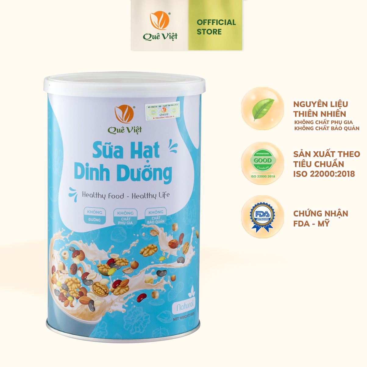 Sữa hạt dinh dưỡng Quê Việt