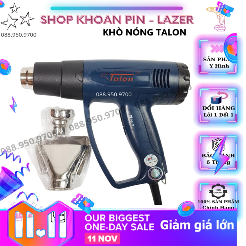 Máy thổi hơi nóng talon công suất 2000w, máy khò hơi nóng sấy hơi nóng talon,máy khò màng co talon, máy sấy nhiệt màng co talon