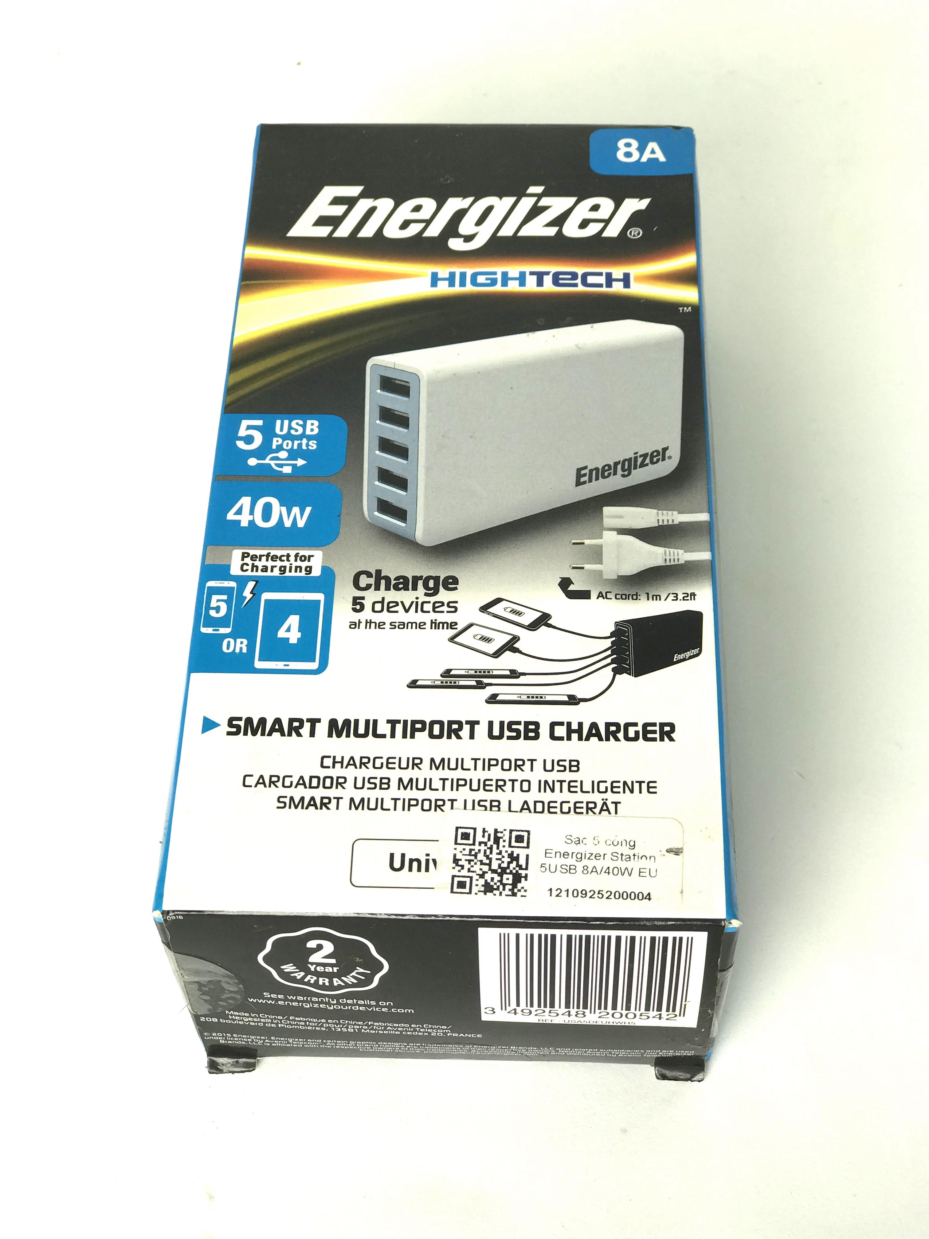 Sạc nhanh 5 cổng 40w Energizer