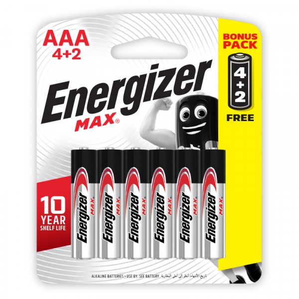 Energizer e92-bp6; pin aa 1.5v alkaline energizer e91 bp6