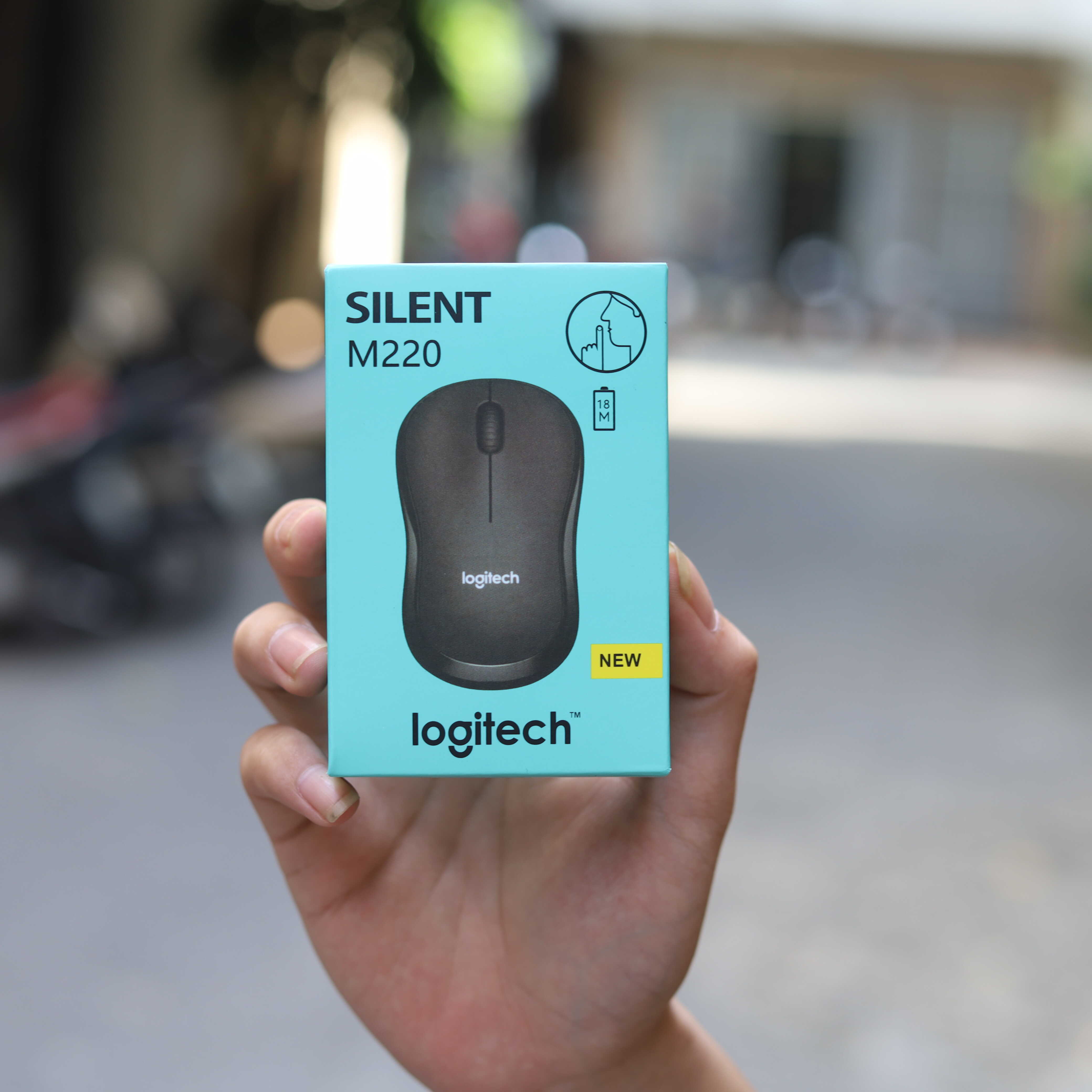 Chuột không dây, chuột laptop Logitech M220 không tiếng ồn
