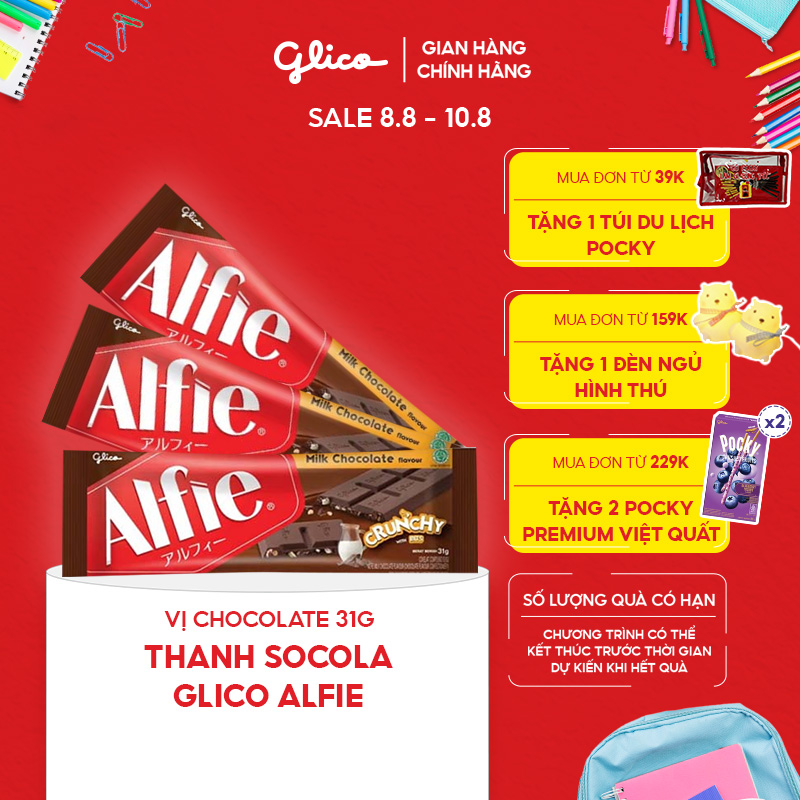 Socola Dạng Thanh Glico Alfie