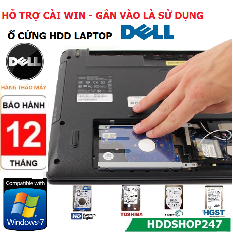 HCM HDD LAPTOP DELL SATA 2.5 INCH  THÁO MÁY BH 12 THÁNG