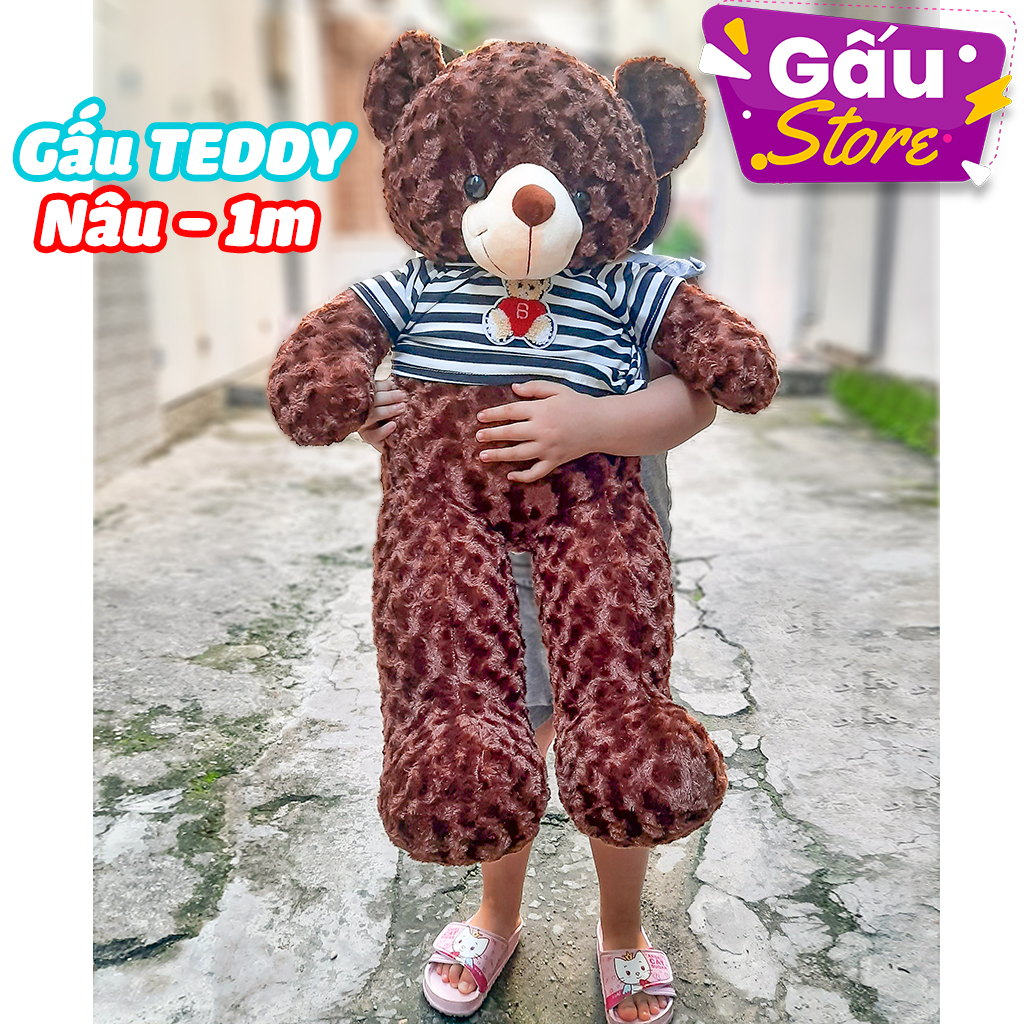 Gấu bông teddy lông xoắn mềm mịn nhồi bông cao cấp