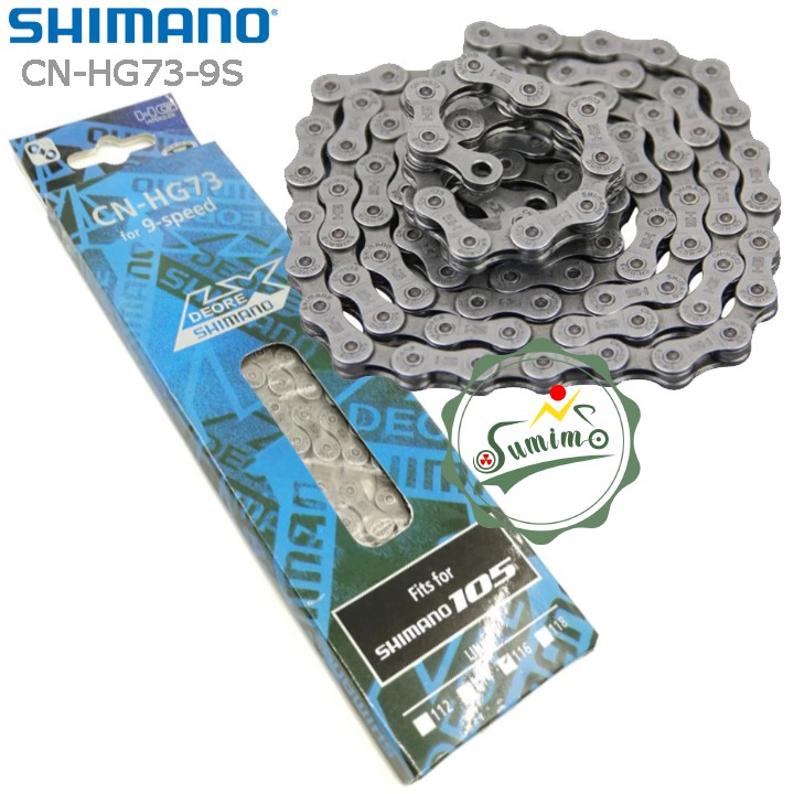 Xích sên xe đạp cao cấp chính hãng Shimano CN-HG73 9 Speed , 116 mắt, hàng nhập khẩu