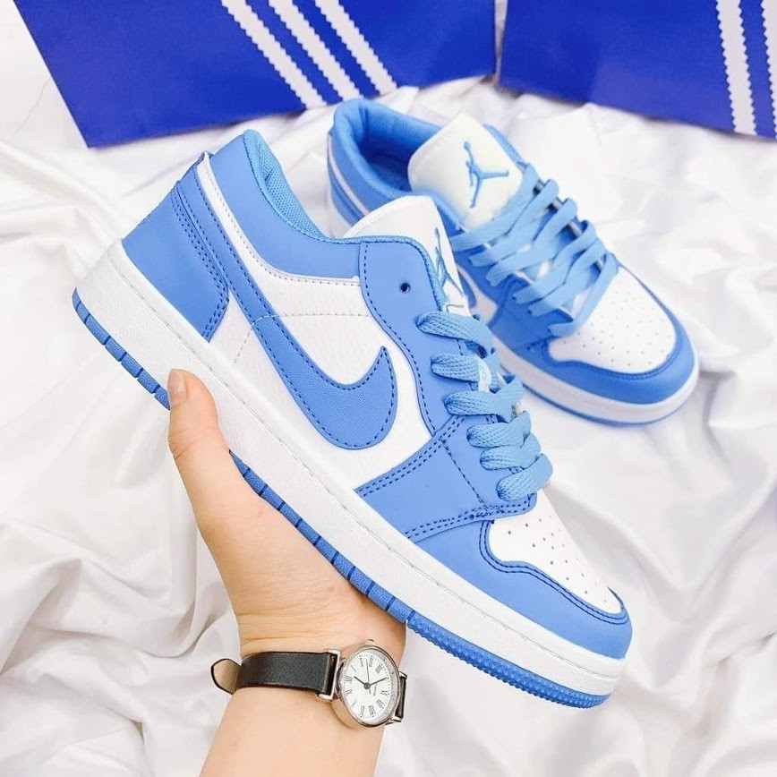Giày AIR JORDAN 1 Low Xanh Dương, Giày Thể Thao JORDAN 1 Xanh Dương Cổ Thấp Nam Nữ cao cấp